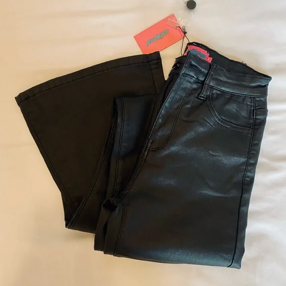 Edikted Black Wide Leg Pants - Picture 2 of 2